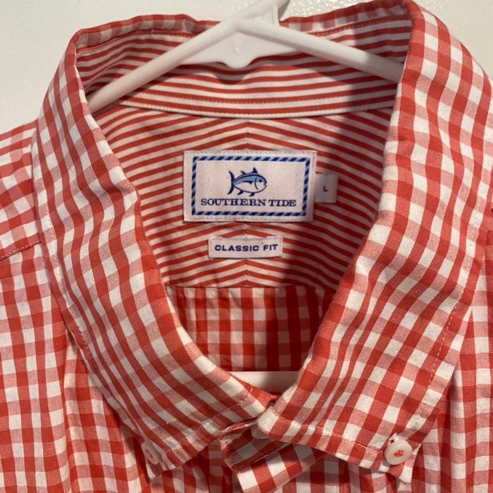 Large southern tide dress shirt button down red